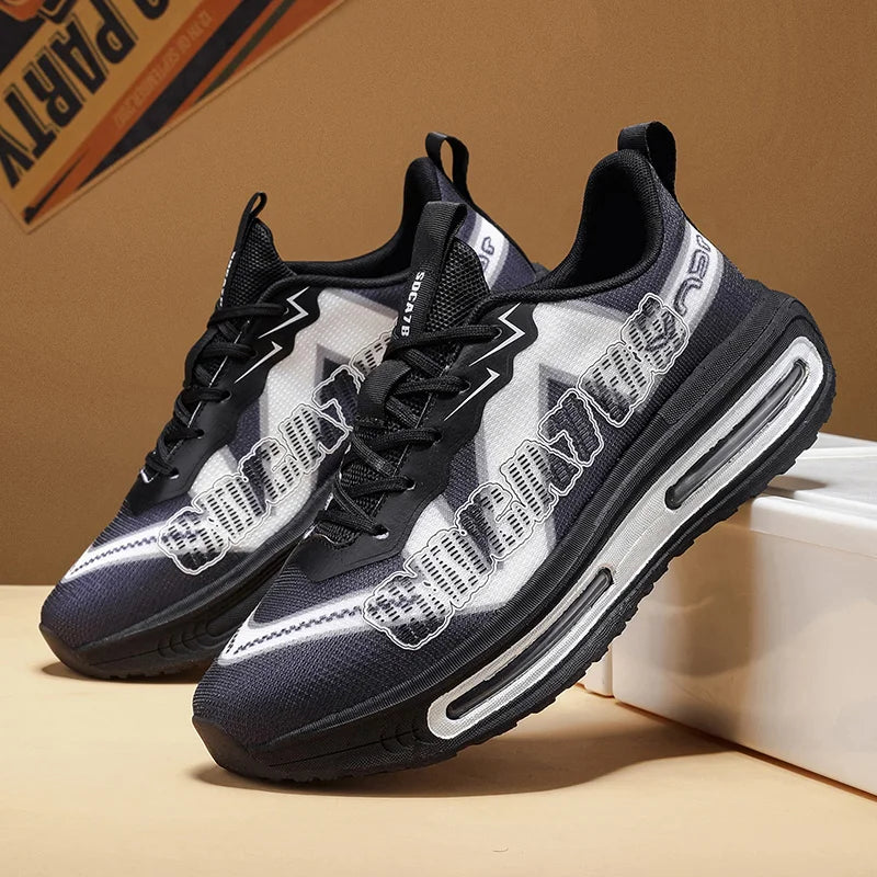 Men's Sneakers - Lightweight Low-Top Design, Cushioned Soles, Suitable for All Occasions, Ideal for Fitness, Jogging,