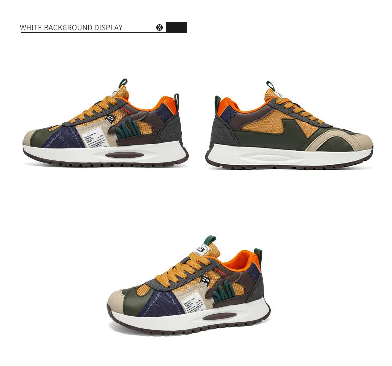 Men's Korean-Style Trendy White Sneakers Fashionable Sports And Casual Shoes for Younger Men