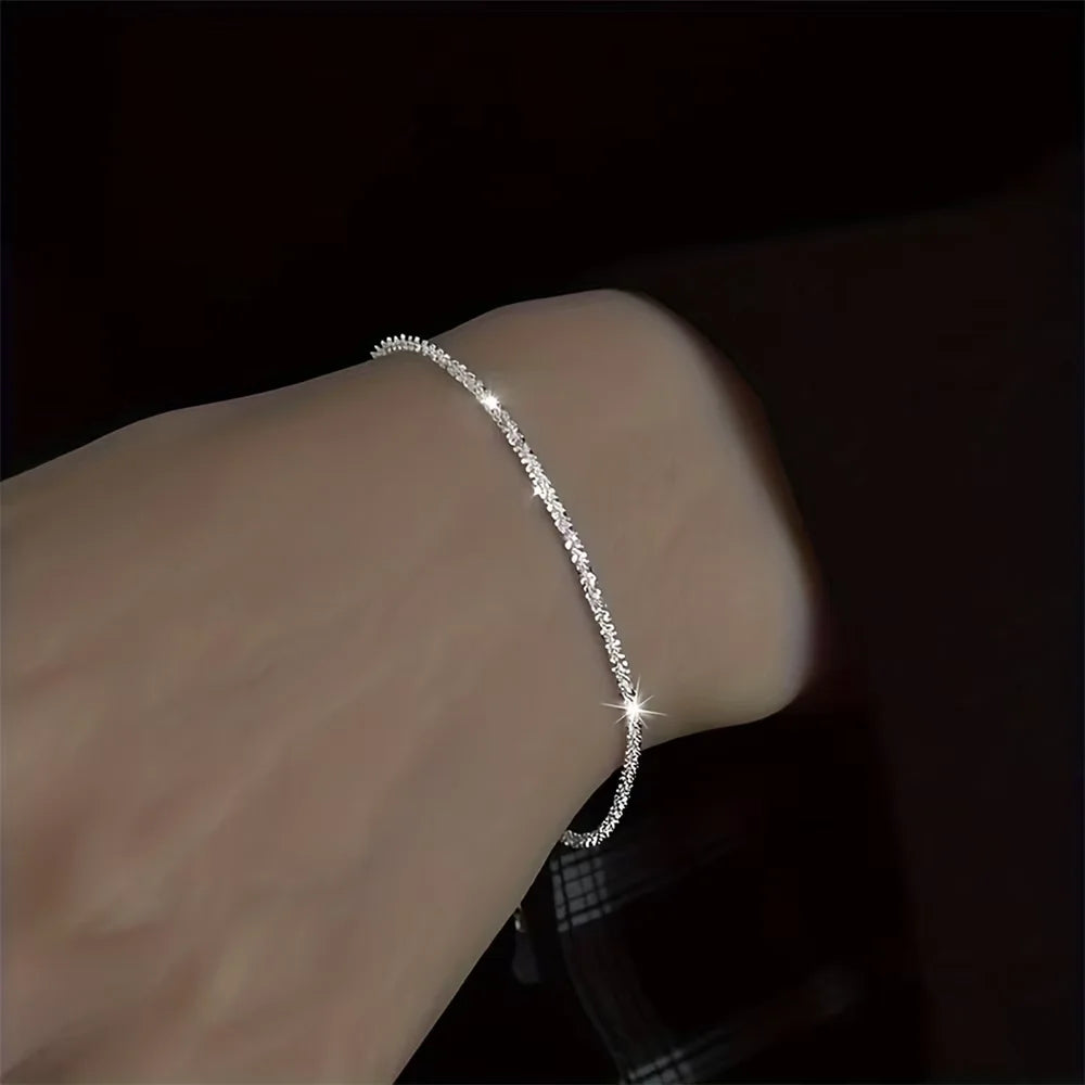 Set of Shiny Silver Plated Collarbone
