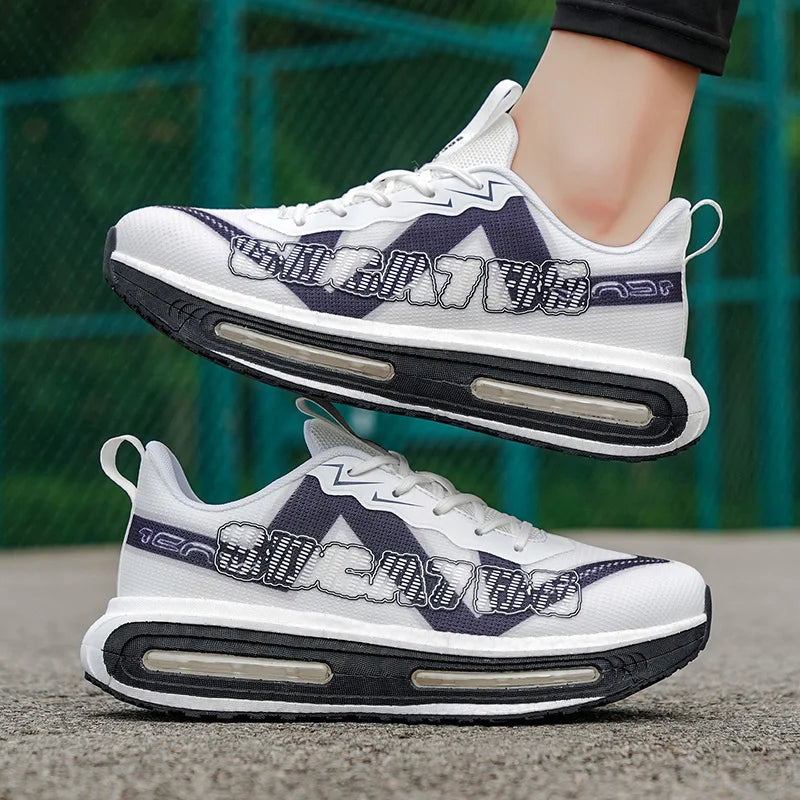Men's Sneakers - Lightweight Low-Top Design, Cushioned Soles, Suitable for All Occasions, Ideal for Fitness, Jogging,