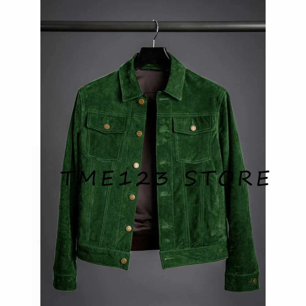 Jackets Man New Suede Men's Jacket High Quality Simple Jacket Korean Reviews Many Coat Mens Clothing Coats