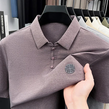 Embroidered Logo Short Sleeve Comfortable Tops