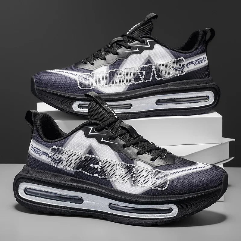 Men's Sneakers - Lightweight Low-Top Design, Cushioned Soles, Suitable for All Occasions, Ideal for Fitness, Jogging,