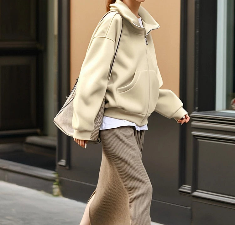 Hooded  Cardigan  Mid Length
