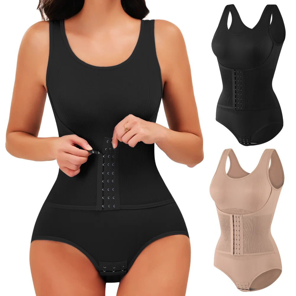 Bodysuit Shapewear with Belt Women