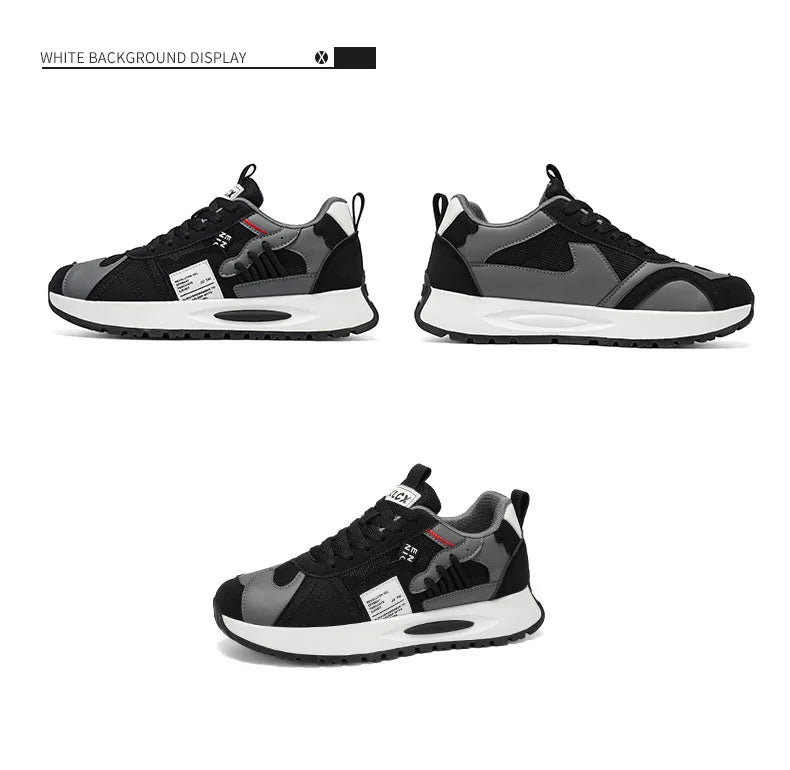 Men's Korean-Style Trendy White Sneakers Fashionable Sports And Casual Shoes for Younger Men
