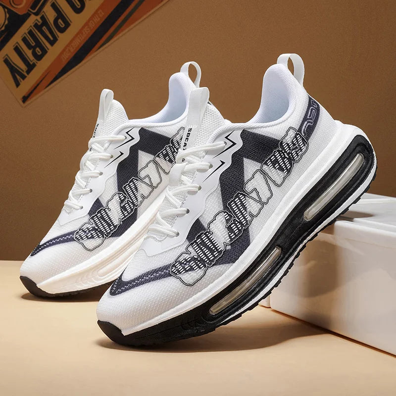 Men's Sneakers - Lightweight Low-Top Design, Cushioned Soles, Suitable for All Occasions, Ideal for Fitness, Jogging,