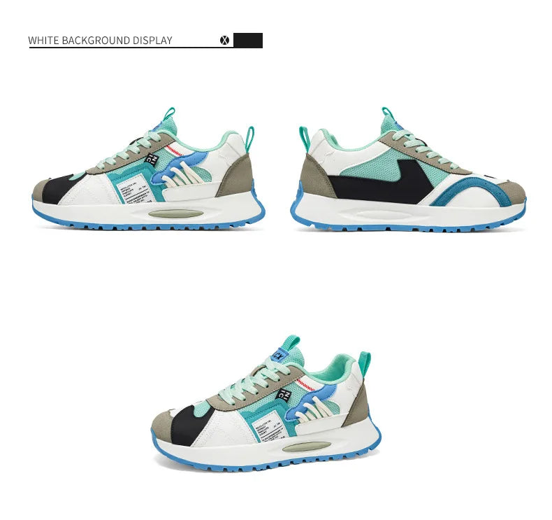 Men's Korean-Style Trendy White Sneakers Fashionable Sports And Casual Shoes for Younger Men