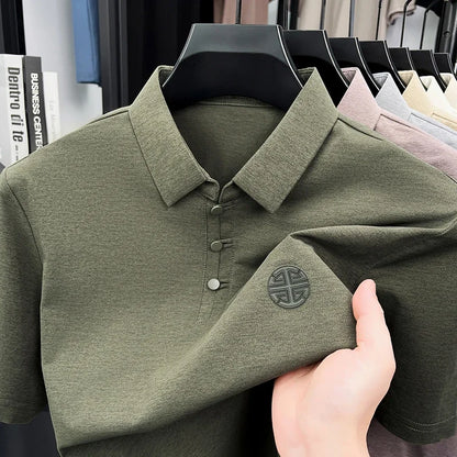 Embroidered Logo Short Sleeve Comfortable Tops