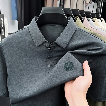 Embroidered Logo Short Sleeve Comfortable Tops