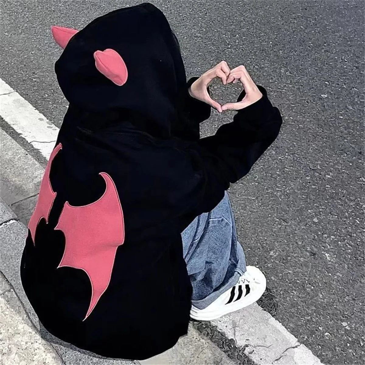Evil Horns Hoodies Women